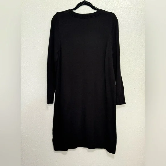Isaac Mizrahi black knit sweater dress size large - Picture 7 of 11